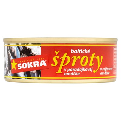 Obrázek Sokra Baltické šproty v rajčatové omáčce 240g