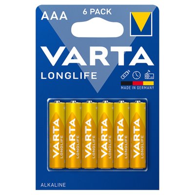 Obrázek VARTA Longlife AAA alkalické baterie 6 ks