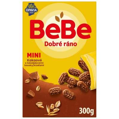 Obrázek Opavia BeBe Dobré ráno kakao mini sušenky s 5 celozrnnými cereáliemi multibalení 300 g