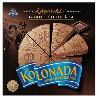Obrázek Opavia lázeňské oplatky Kolonáda Trojhránky Grand čokoláda 200g