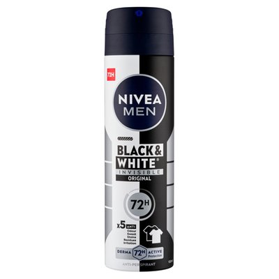 Obrázek Nivea Men Black & White Invisible Original Sprej antiperspirant 150ml
