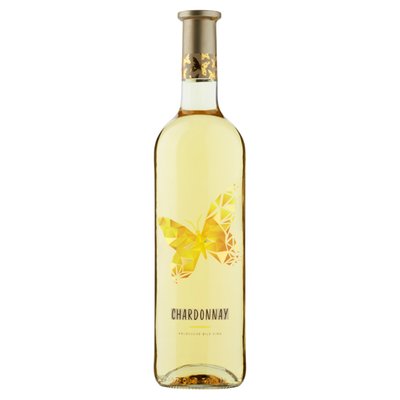 Obrázek Motýl Chardonnay polosuché bílé víno 0,75l