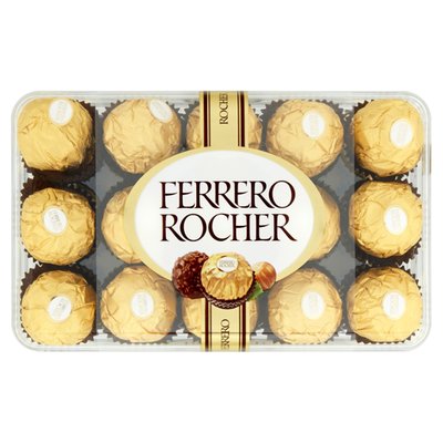 Obrázek Ferrero Rocher Oplatky s polevou z mléčné čokolády a drcenými oříšky 375g
