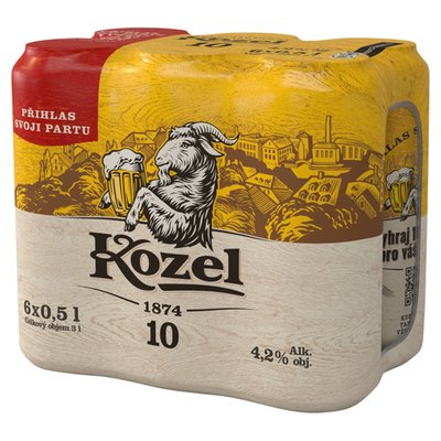 Obrázek Velkopopovický Kozel 10 pivo výčepní světlé 6 x 0,5l (3l)