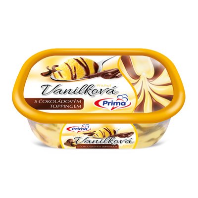 Obrázek Vanilková zmrzlina s čokoládovým toppingem