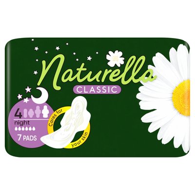 Obrázek Naturella Classic Night Hygienické Vložky S Vůní Heřmánku s křidélky 7ks