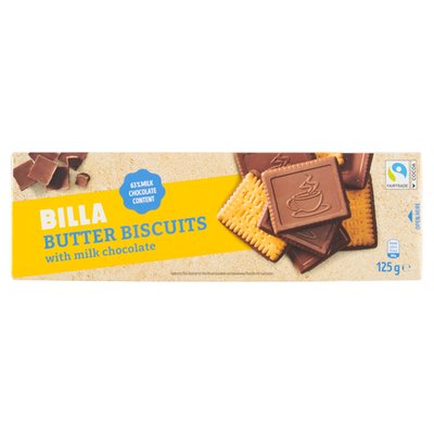 Obrázek BILLA Máslové sušenky s mléčnou čokoládou 125g