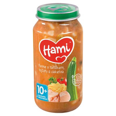 Obrázek Hami Penne s tuňákem, rajčaty a cuketou masozeleninový příkrm od ukončeného 10. měsíce 250g