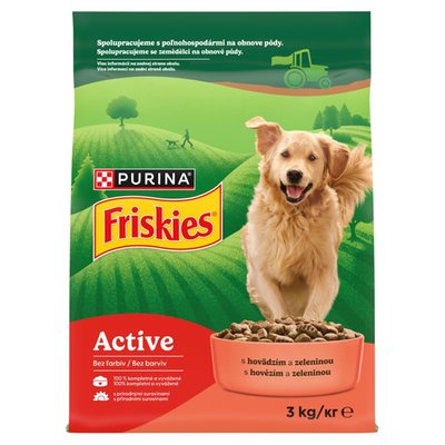 Obrázek Friskies Active granule pro psy hovězí 3kg
