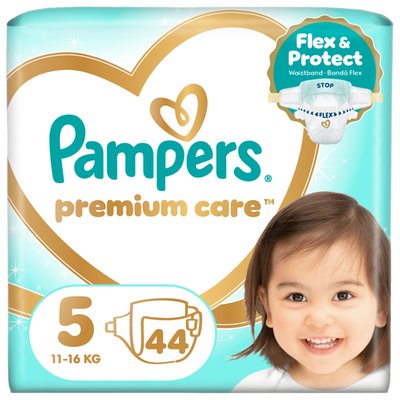 Obrázek Pampers Premium Care Velikost 5, 44 Plenek, 11kg-16kg