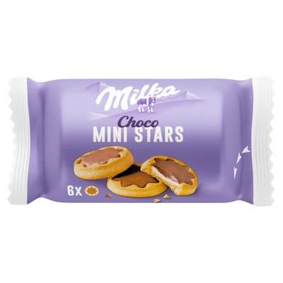 Obrázek Milka Sušenky Choco Mini Stars Mléčná Náplň A Čokoláda 37,5g