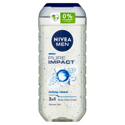 Obrázek Nivea Men Pure Impact 3 v 1 Sprchový gel 250ml