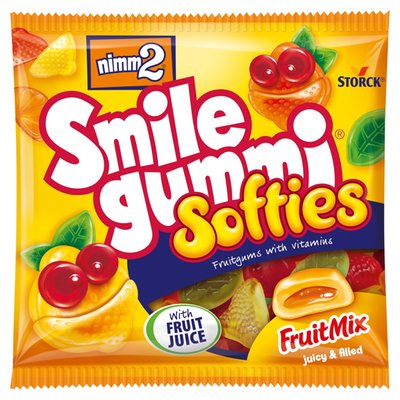 Obrázek nimm2 Smilegummi Měkké plněné želé s ovocnou příchutí a vitaminy 90g