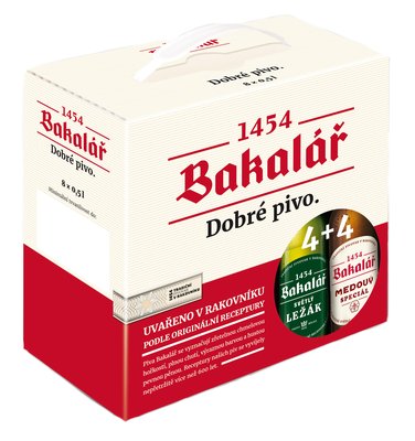 Obrázek Bakalář Světlý ležák + medový speciál 8 x 0,5l