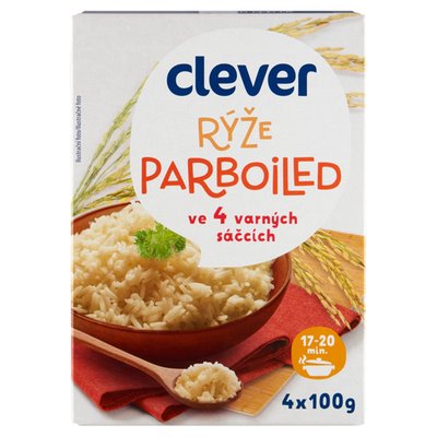 Obrázek clever Rýže parboiled ve varných sáčcích 4 x 100g (400g)