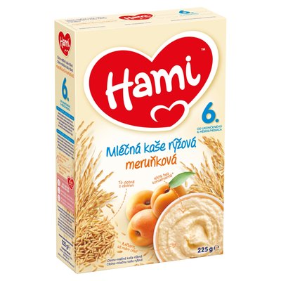 Obrázek Hami mléčná kaše rýžová meruňková 225g