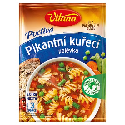 Obrázek Vitana Poctivá polévka pikantní kuřecí 86g
