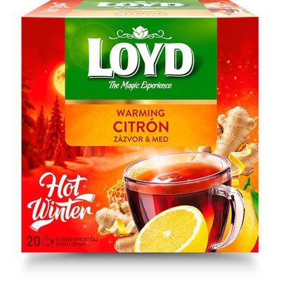 Obrázek Loyd Warming Tea citrón, zázvor a med 20 x 2 g (40g)