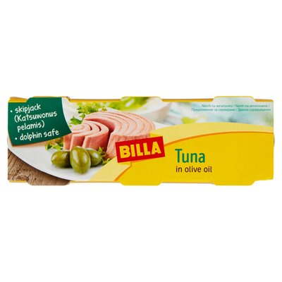 Obrázek BILLA Kousky tuňáka v olivovém oleji 3 x 80g (240g)