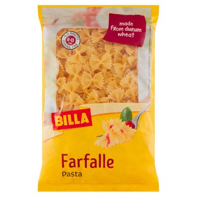 Obrázek BILLA Farfalle těstoviny semolinové sušené 500g