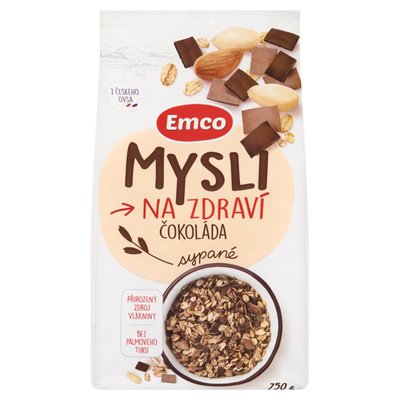Obrázek Emco Mysli na Zdraví Sypané čokoláda 750g