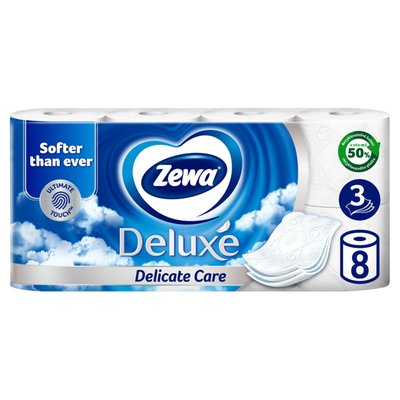 Obrázek Zewa Deluxe Delicate Care toaletní papír 3 vrstvý 8 rolí