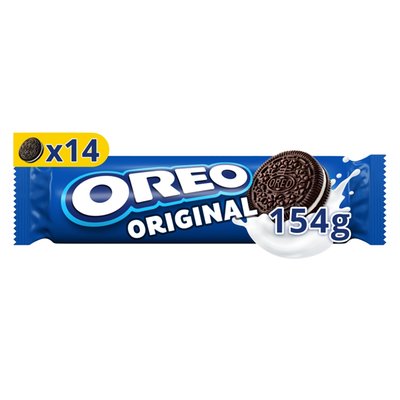 Obrázek OREO Original vanilkové sušenky s náplní vhodné pro vegetariány 14 sušenek 154 g
