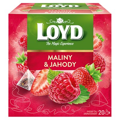 Obrázek Loyd Ovocný čaj aromatizovaný maliny & jahody 20 x 2g (40g)