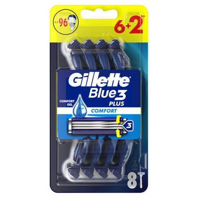 Obrázek Gillette Blue3 Plus Comfort, Jednorázové Holící Strojky Pro Muže, Balení Holících Strojků