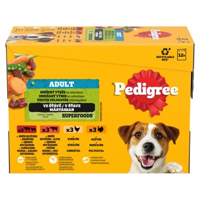 Obrázek Pedigree Adult smíšený výběr se zeleninou ve šťávě 12 x 100g (1,2kg)