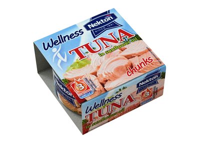Obrázek Tuňák ve slunečnicovém oleji kousky WELLNESS NEKTON EO 185g