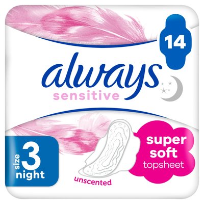 Obrázek Always Ultra Sensitive Night (Velikost 3) Vložky S Křidélky 14 ks