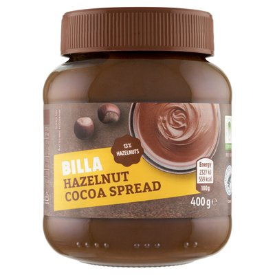 Obrázek BILLA Lískooříšková pomazánka s kakaem 400g