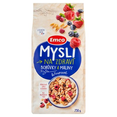 Obrázek Emco Mysli na Zdraví Křupavé borůvky a maliny 750g