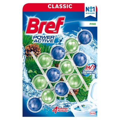 Obrázek Bref Power Active Pine tuhý WC blok 3 x 50g