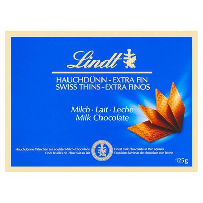 Obrázek Lindt Thins Milk švýcarská mléčná čokoláda 125g
