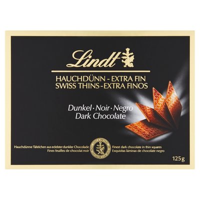 Obrázek Lindt Thins Dark švýcarská hořká čokoláda 125g