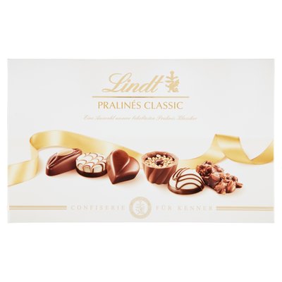 Obrázek Lindt Pralinés Classic směs plněných čokoládových bonbónů z mléčné čokolády 200g