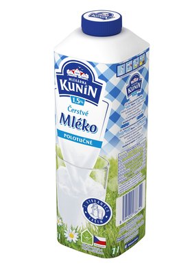 Obrázek KUNÍN Čerstvé mléko 1,5% 1L
