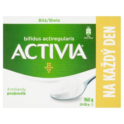Obrázek Activia probiotický jogurt bílý 8 x 120g