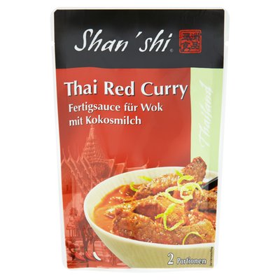 Obrázek Shan'shi Thai Red Curry pálivá omáčka s chilli a s kokosovým extraktem 120g