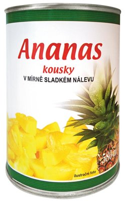 Obrázek Ananas kousky ve sladkém nálevu