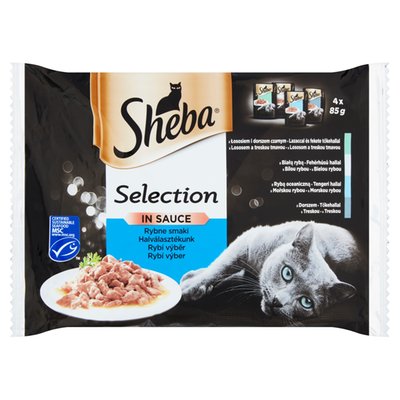 Obrázek Sheba Select Slices rybí výběr ve šťávě 4 x 85g (340g)