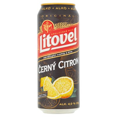 Obrázek LITOVEL Černý citron alko 0,5l
