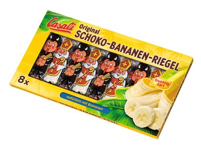 Obrázek Casali Banánky v čokoládě čert/mikuláš 110g