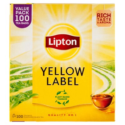 Obrázek Lipton Yellow Label černý čaj aromatizovaný 100 sáčků 200g