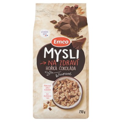 Obrázek Emco Mysli na Zdraví Křupavé hořká čokoláda 750g