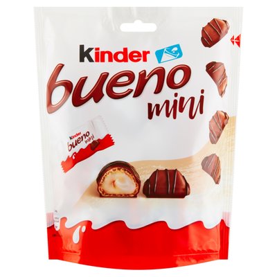 Obrázek Kinder Bueno Mini oplatka s polevou z mléčné čokolády a s mléčnou a lískooříškovou náplní 18 ks 108g