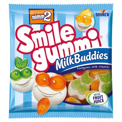 Obrázek nimm2 Smilegummi Želé s odstředěným mlékem, ovocnou příchutí a vitaminy 90g
