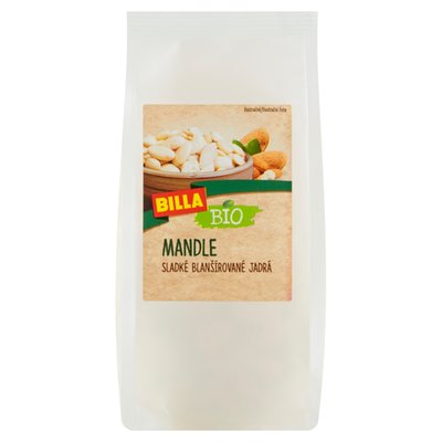 Obrázek BILLA BIO Jádra sladkých mandlí blanšírované 125g